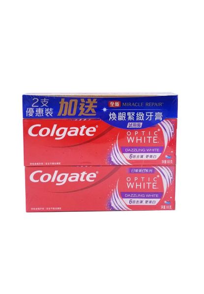 圖片 Colgate 高露潔 OPTIC WHITE® 輕悅薄荷牙膏 (2 支裝)