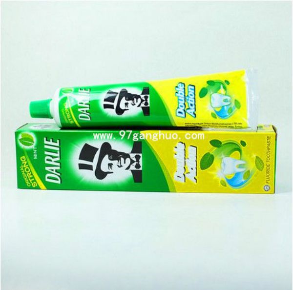 圖片 Darlie ⿊⼈牙膏 ⿊⼈全亮⽩極緻果漾薄荷牙膏 3 ⽀裝 140 g x 2 ＋ 80 g